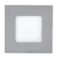 RABALUX Lois, ugradni LED panel za kupatilo IP44, hrom, 3W, 4000K, 9x9cm