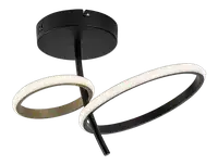 RABALUX Emilion, plafonska crna/zlatna LED 24W, 1450lm, 4000K, 39cm