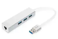 DIGITUS USB hub 4 3.0 porta + Lan adapter