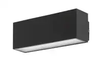 RABALUX Mataro, LED spoljna zidna crna aluminium/staklena maska, 10W, 720lm (bez stakla: 1200lm), 4000K