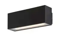 RABALUX Mataro, LED spoljna zidna crna aluminium/staklena maska, 10W, 720lm (bez stakla: 1200lm), 4000K