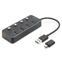 DIGITUS USB hub 4 3.0 porta sa prekidacima