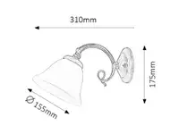 RABALUX Beckworth zidna lampa E14 40W bronza
