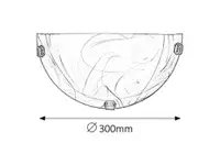 RABALUX Alabastro zidna lampa E27 60W tabaco/bronza