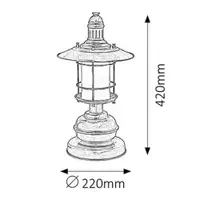 RABALUX Sudan stona lampa E27 60W, bronza