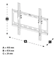 HAMA LCD nosac Tilt 32-75 V400 crni