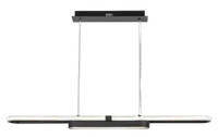 RABALUX Contessa, LED visilica crna metal, 48W, 2550lm, 4000K, 100cm, podesiva visina: 50-120cm