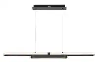 RABALUX Contessa, LED visilica crna metal, 48W, 2550lm, 4000K, 100cm, podesiva visina: 50-120cm