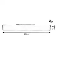 RABALUX Danton,zidna lampa.LED 14W,hrom,L60cm, IP44