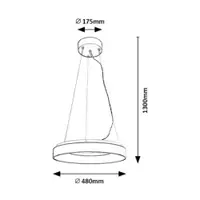 RABALUX Ceilo, LED visilica 38W 3000K-6500K, 3150-3800lm IP21