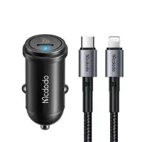 MCDODO CC-7492 Set auto punjac 30W USB-C + kabl 36W TIP-C na Lightning, 1.2m