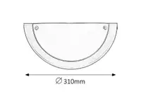 RABALUX Ufo zidna lampa D31 E27 60Ws hrom/staklo