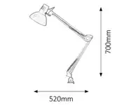 RABALUX Arno stona lampa E27 60W,belo, metal