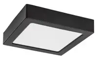 RABALUX Shaun2 plafonjera 15W 3000K crna cetvrtasta