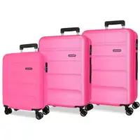 ROLL ROAD FLEX ABS set kofera 3/1 sa 4 tockica pink