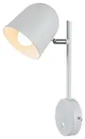 RABALUX Egon, unutrašnja metalna zidna lampa, E14 bela
