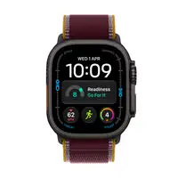 APPLE Watch Ultra 4 Cellular 49mm Black Titanium Case with Burgundy Trail Loop - S/M mjc34se/a