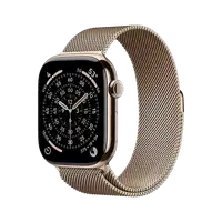 APPLE Watch S11 Cellular 42mm Gold Titanium Case with Gold Milanese Loop mf8y4rk/a