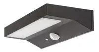 RABALUX Korana spoljna solarna zidna lampa crna aluminijumska 6W 450lm 4000K