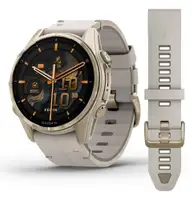 GARMIN Fenix 8 43mm Sapphire Fog Gray Leather