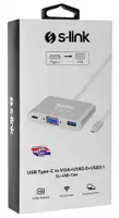 S-LINK SL-USB-C66 TIP C-VGA,USB3.0-3.1 ADAPTER