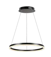 RABALUX Isaure,visilica ring crna LED 45W, 3000lm, DIP switch 3000-4000-6500K, 80cm