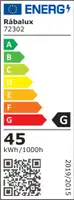 RABALUX Isaure,visilica ring crna LED 45W, 3000lm, DIP switch 3000-4000-6500K, 80cm