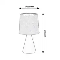 RABALUX Nalani stona lampa E14 40W,plava