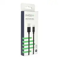 Dviced Cable USB-A to USB-C Nylon Textile 1,25m - Black DV120007