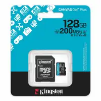 KINGSTON CanvasGo!Plus SDCG4, MicroSD 128GB+adapter, UHS-I, Class 10