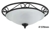 RABALUX Athen plafonjeraD37 E27 2x60W mat crno