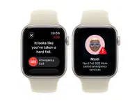 APPLE Watch SE3 v2 GPS 44mm Starlight Aluminium Case with Sand Sport Band - S/M mjl34rk/a