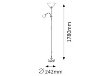 RABALUX Action podna lampa sa citacem E27+E14 bela/bela