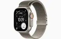 APPLE Watch Ultra 3 Cellular 49mm Natural Titanium Case with Natural Titanium Milanese Loop - Large mf0e4se/a