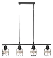 RABALUX Indiana, metal Visilica lampa,E14 4x MAX25W, mat crn