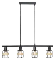 RABALUX Indiana, metal Visilica lampa,E14 4x MAX25W, mat crn