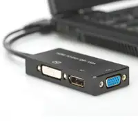 DIGITUS Adapter HDMI na DP/DVI/VGA 0.2m crni