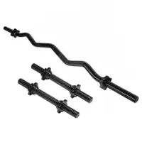GORILLA SPORTS Kriva EZ sipka + 2 Kratke sipke sa zvezdastim maticama (Crna boja)