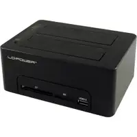 LC POWER LC-DOCK-U3-CR 2xSSD/HDD, Black, Cardreader,1xUSB3.0 HUB