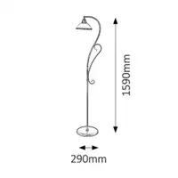 RABALUX Elisett podna lampa E27 1x60W bronza