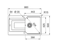 FRANKE UBG 611-86 MAT CRNA 114.0639.653