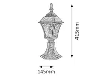 RABALUX Toscana spoljna lampa43cmE27 60W staro srebro IP43