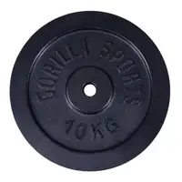 GORILLA SPORTS Teg od livenog gvozdja (10 kg / Crni)