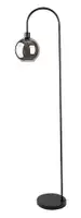 RABALUX Ricardo, podna lampa metal crna/dimljeno staklo, 1xE27, visina 160cm