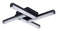 RABALUX Evan, plafonska kupatilska crna, LED 18W, 4000K