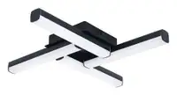 RABALUX Evan, plafonska kupatilska crna, LED 18W, 4000K