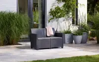 KETER Claire 2 seater sa box stolom grafit