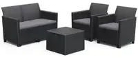 KETER Claire 2 seater sa box stolom grafit