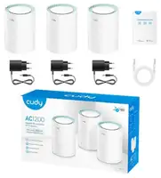 CUDY Whole Home Wi-Fi Gigabit Mesh System M1300 AC1200 Dual Band(3-Pack)