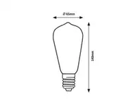 RABALUX Filament LED sijalica, milky, metal+staklo, E27 ST64